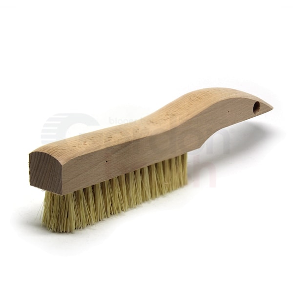 4 x 16 Row Tampico Bristle and Wood Shoe Handle Plater Brush, PK12